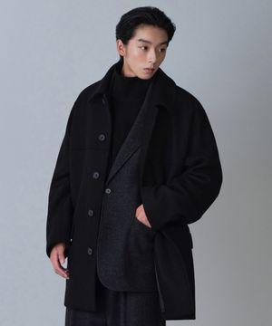 울 블렌드 오버사이즈 카코트 [블랙]