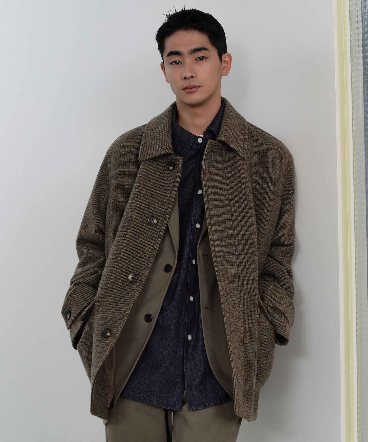 MUSINSA公式 | MUSINSA STANDARD Wool Blend Tweed Oversized Half