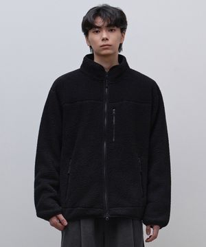 에센셜 쉐르파 플리스 하이넥 재킷 [블랙]