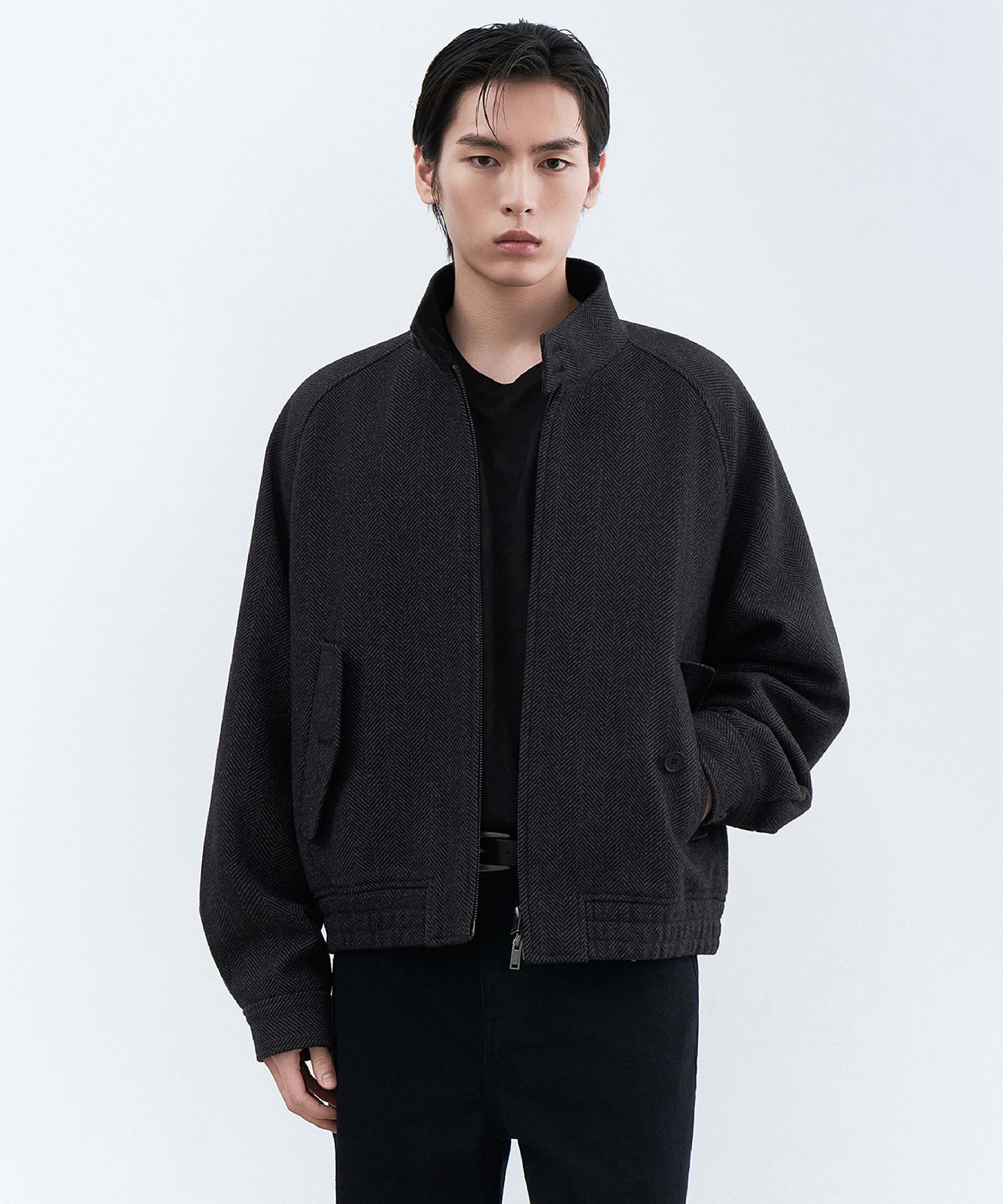 MUSINSA公式 | MUSINSA STANDARD ウールブレンドヘリンボーン