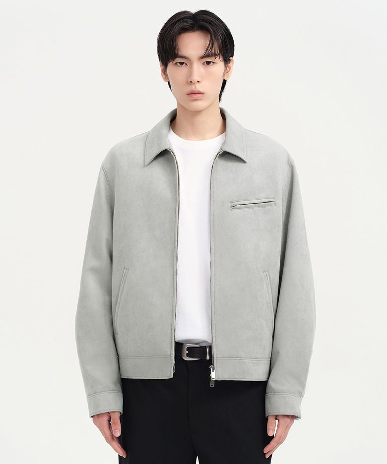 신세틱 스웨이드 워크 재킷 [민트 그레이]