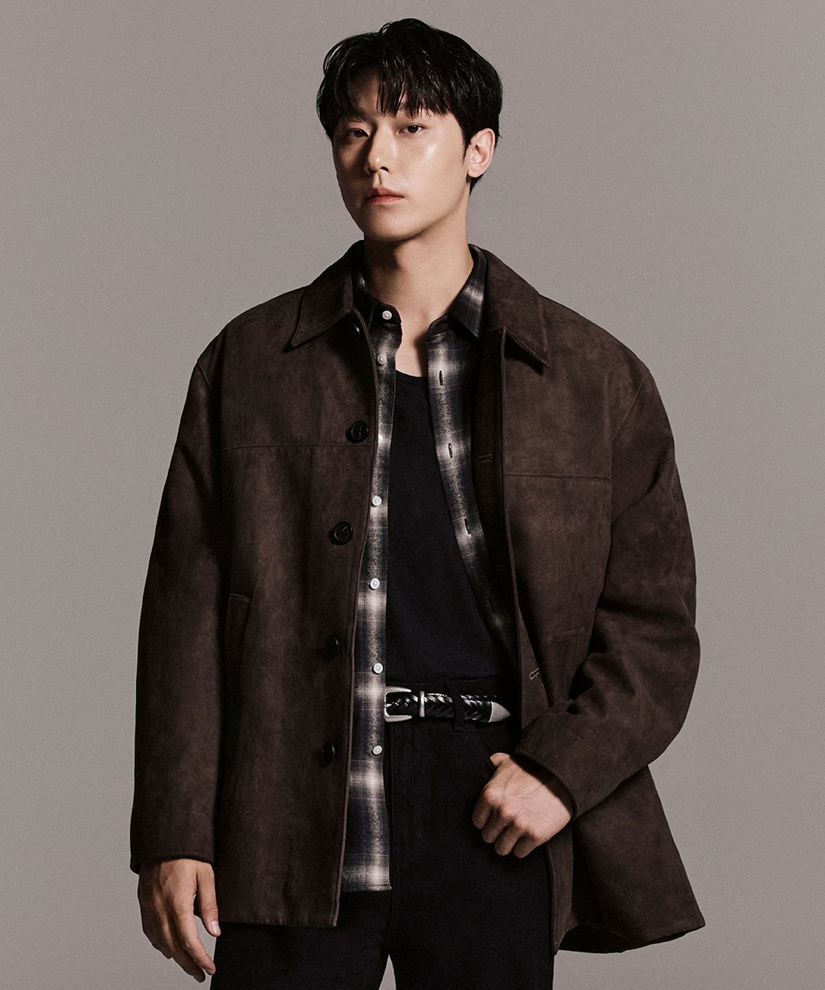 무신사 스탠다드(MUSINSA STANDARD) 신세틱 스웨이드 카코트 [브라운]