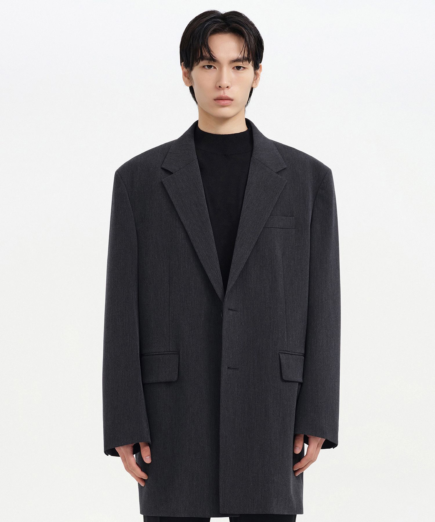 MUSINSA公式 | MUSINSA STANDARD オーバーショルダー ロングブレザー 