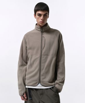 [시티 레저] 스트럭처드 폴라 플리스 하이넥 재킷 [머드 베이지]