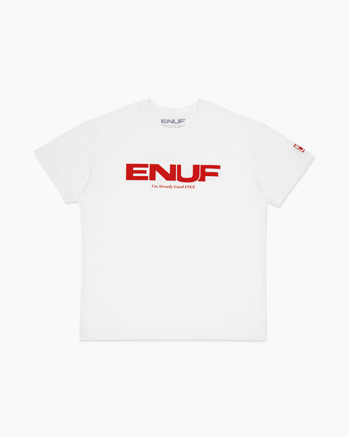 이너프(ENUF) 화이트레드 티셔츠
