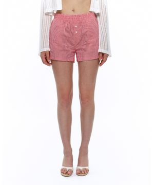 선데이 복서 쇼츠 체크레드