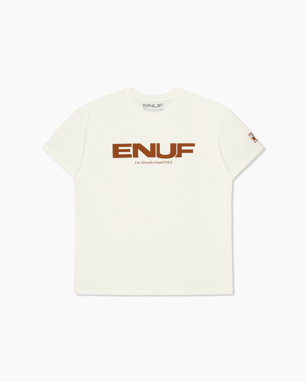 이너프(ENUF) Soft Brown 화이트브라운 티셔츠