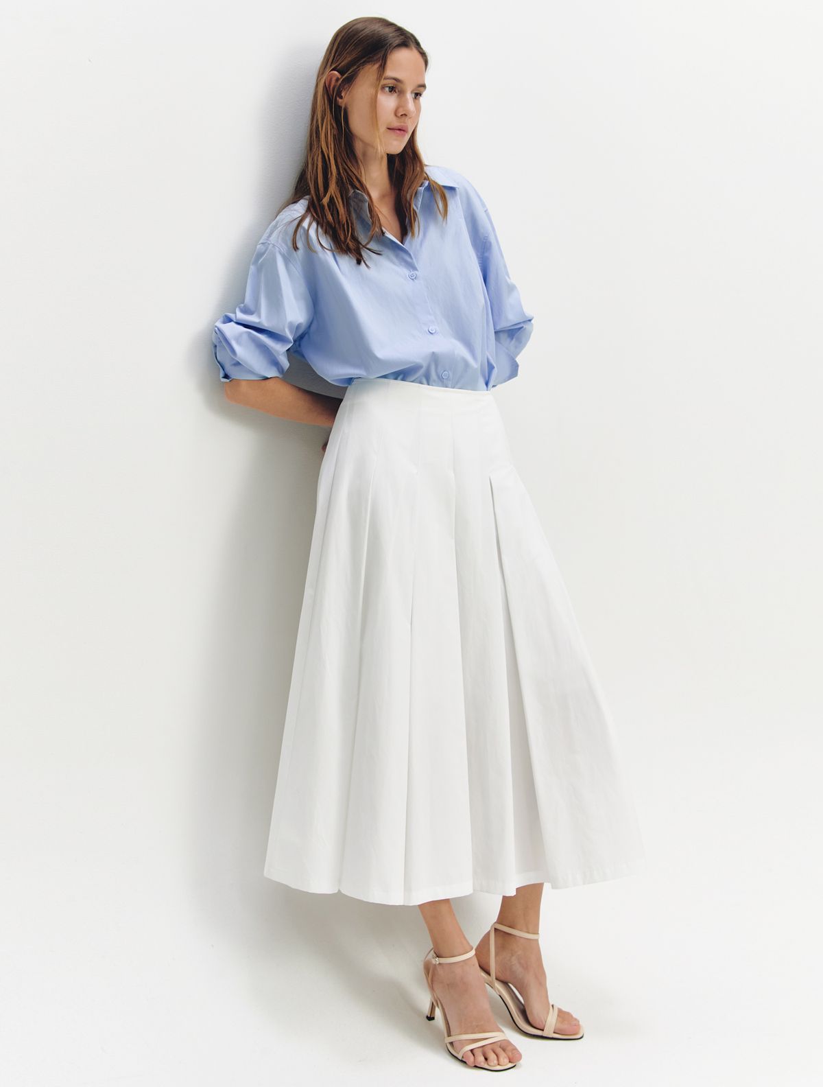 그레이데시온(GRAYDATION) Inverted Pleats Skirt OFF WHITE