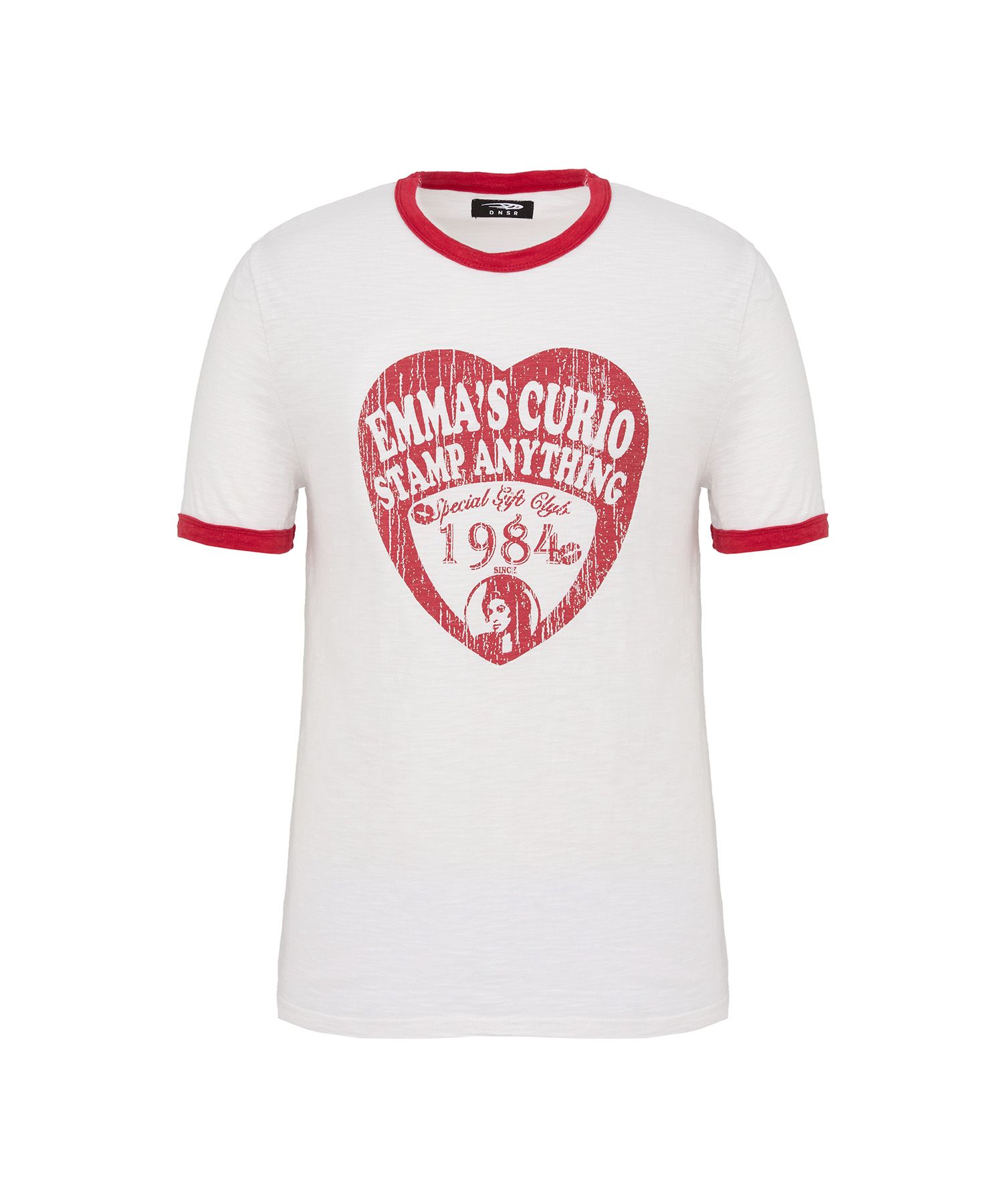 Tシャツ・カットソー DNSR Heart Stamp Ringer T-Shirt 5SH128 MUSINSA | DNSR Heart Stamp Ringer T-Shirt White