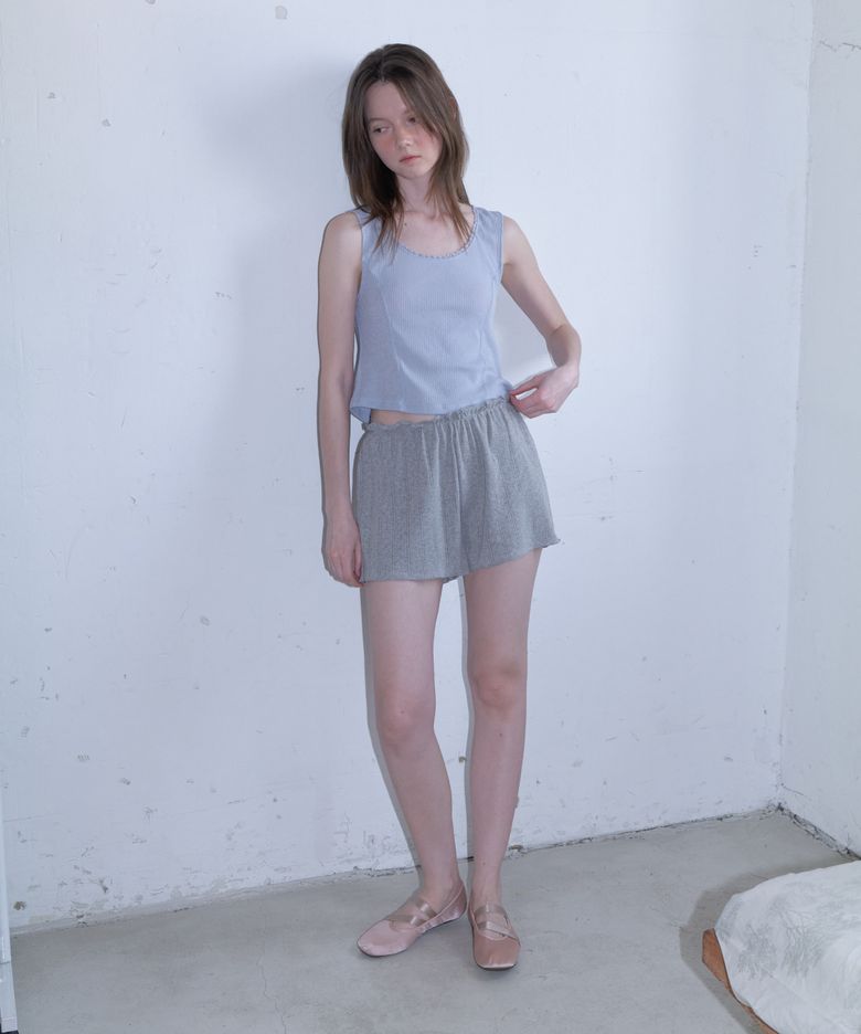 Jacquard banding shorts - Gray