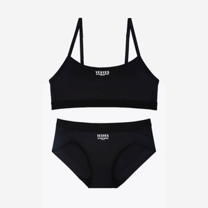 ALL-BODY 브라탑 / 헴팬티 세트_블랙