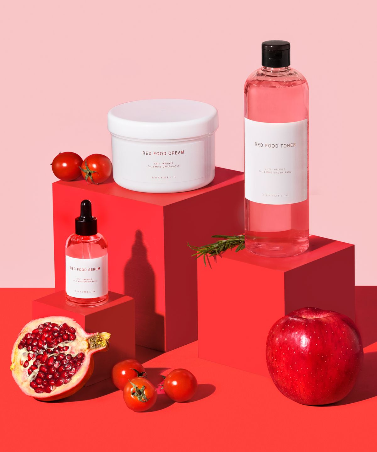 그레이멜린(GREYMELIN) [SET][주름개선 기능성] 레드푸드 모공 탄력 스킨케어 3종세트 (토너 500ml+세럼 50ml+크림 500g)