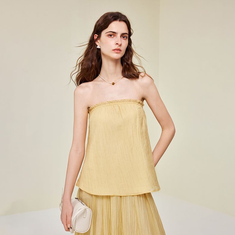 YY_Tencel shoulder commuter top_2color