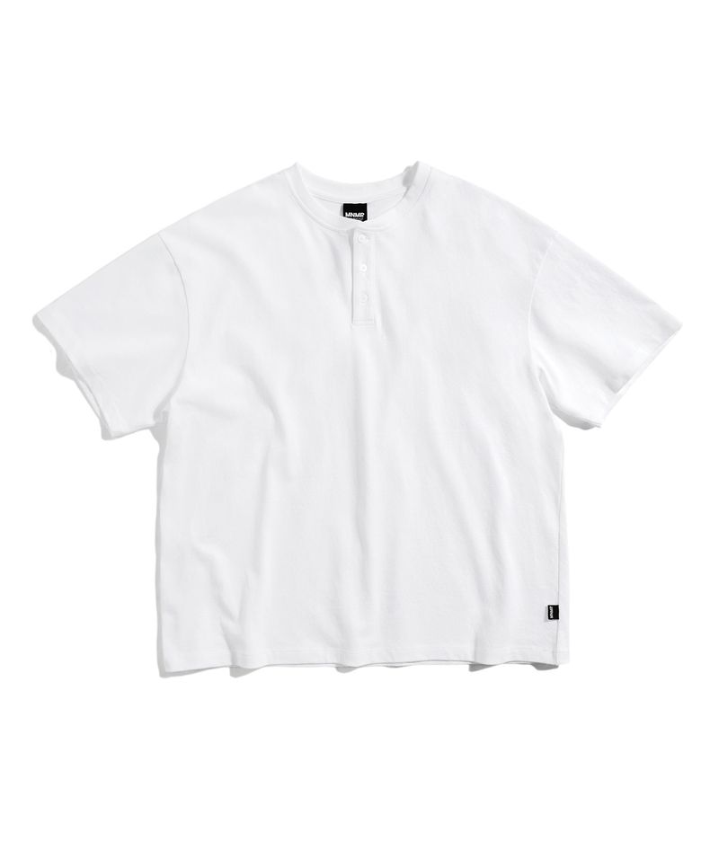 헤비웨이트 헨리넥 반팔티셔츠 MST180 [WHITE]