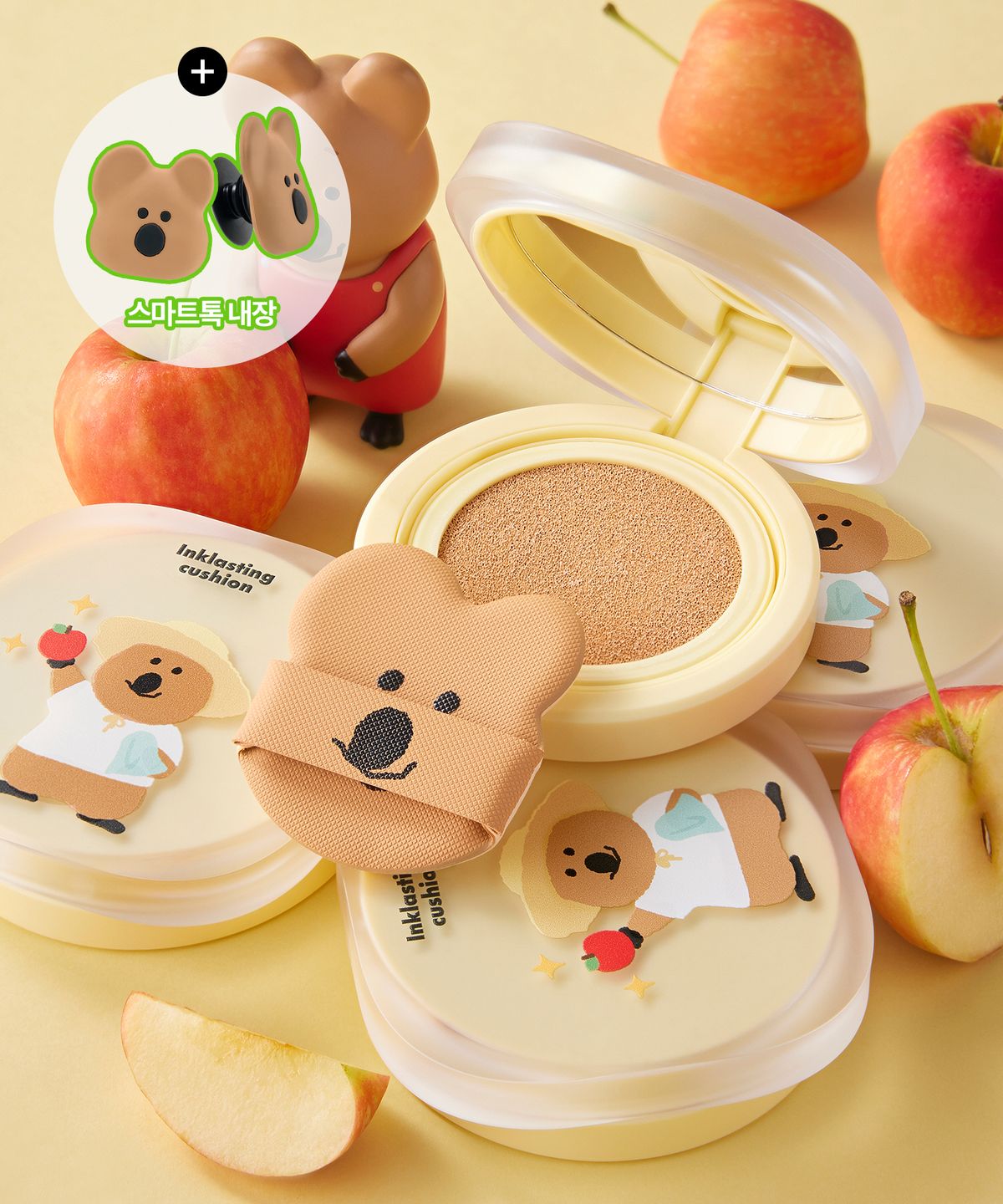 더페이스샵(THE FACE SHOP) [다이노탱 에디션] 잉크래스팅 쿠션 슬림핏 뉴(리필&스마트톡 내장)