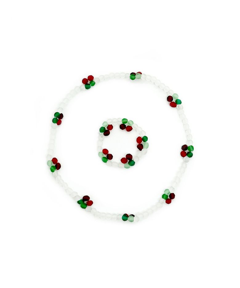[SET] 체리 퍼프 팔찌&반지_Frosty Puff (무광 화이트)