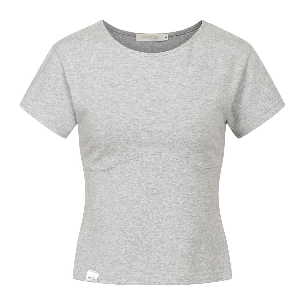 피프트 에일리어스(FIFTHALIAS) (코튼 모달) Soft line t-shirt Melange grey