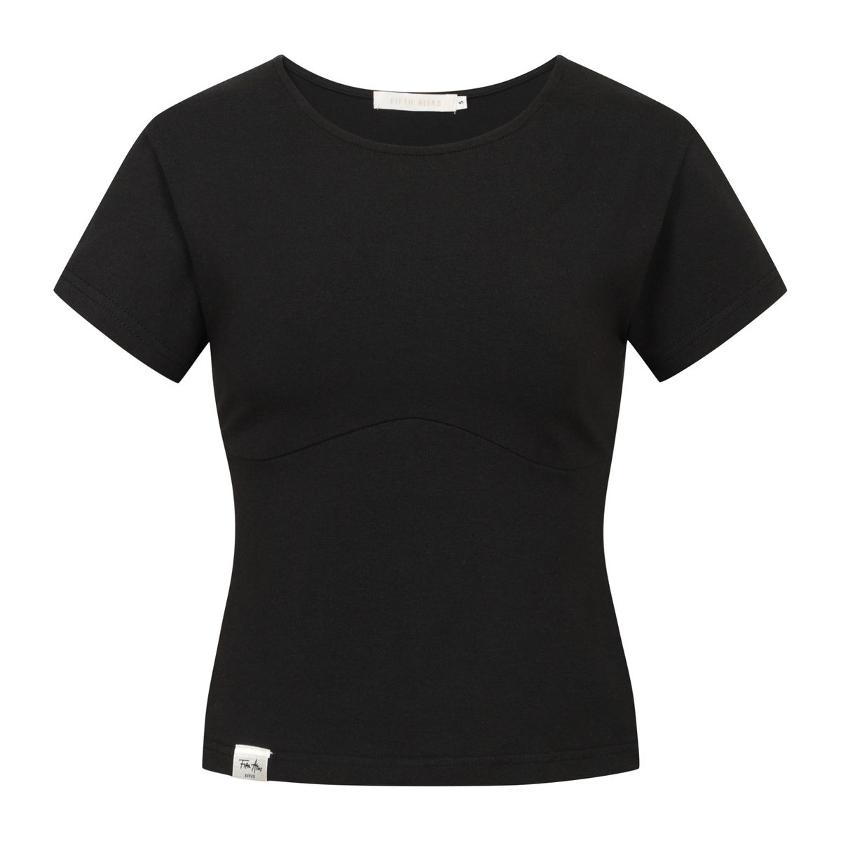 피프트 에일리어스(FIFTHALIAS) (코튼 모달) Soft line t-shirt Black