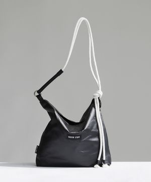 루즈핏 로프 쇼퍼백 57 매트 스톤 - black