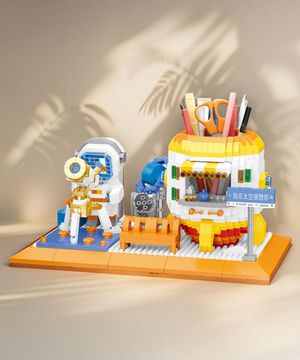 우주비행사 연필꽂이 1458피스 나노 블록