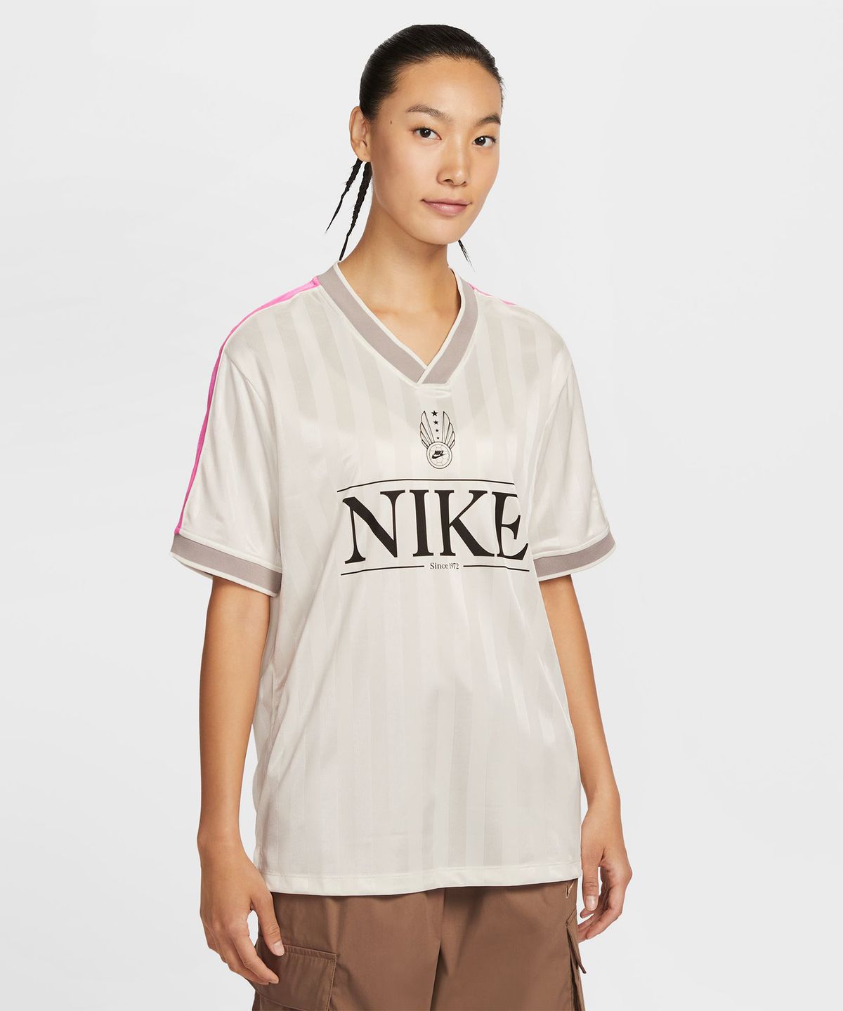 나이키(NIKE) 브이넥 저지 탑 - 세일:핑크 / IH8505-133