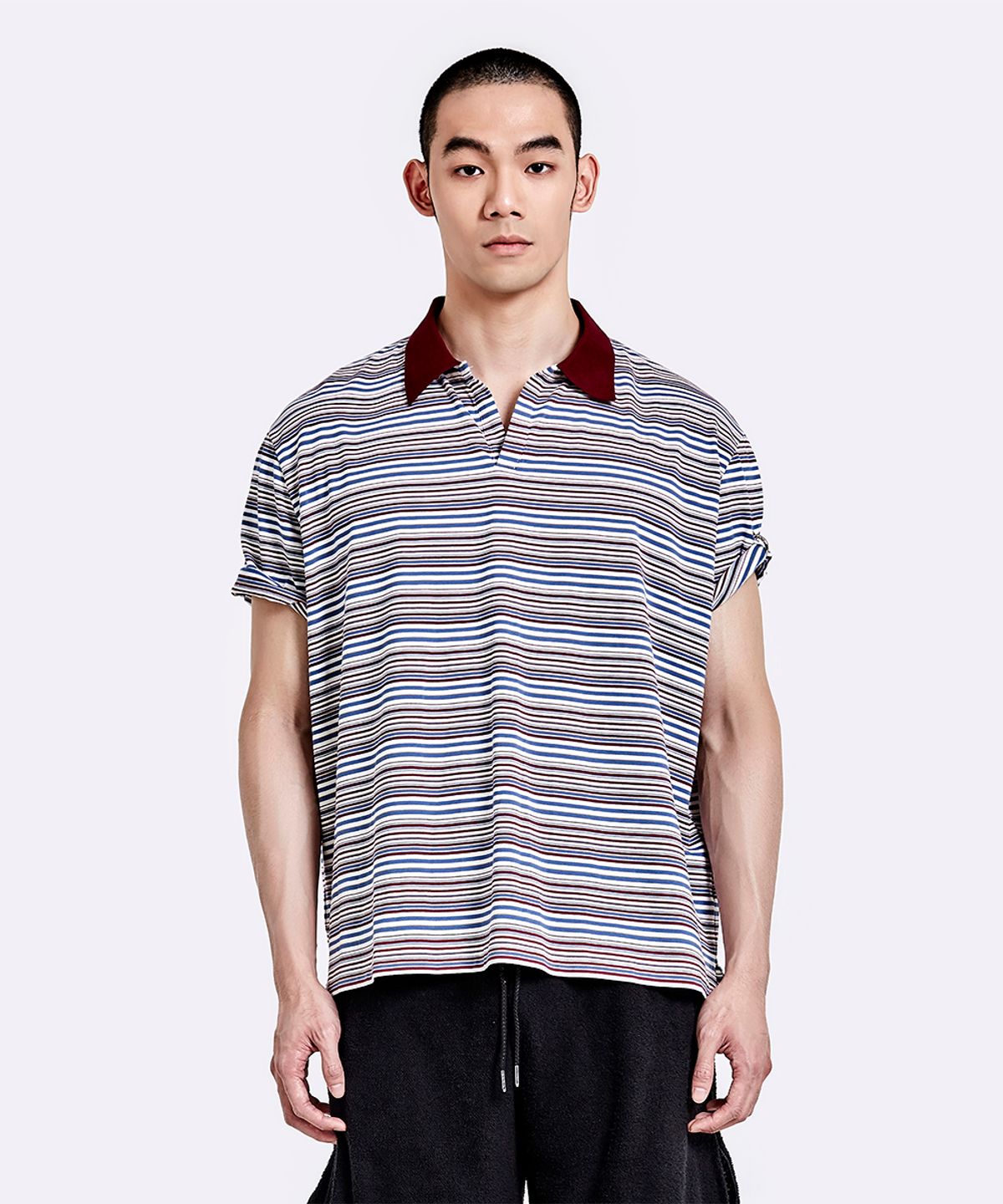 51퍼센트(51PERCENT) Ring PK T-shirt - Burgundy