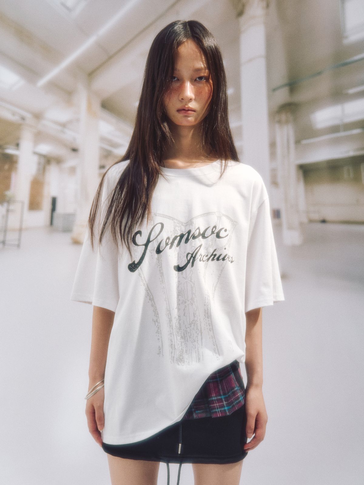 솜속(SOMSOC) TROMPE LOEIL CORSET TOP_WHITE