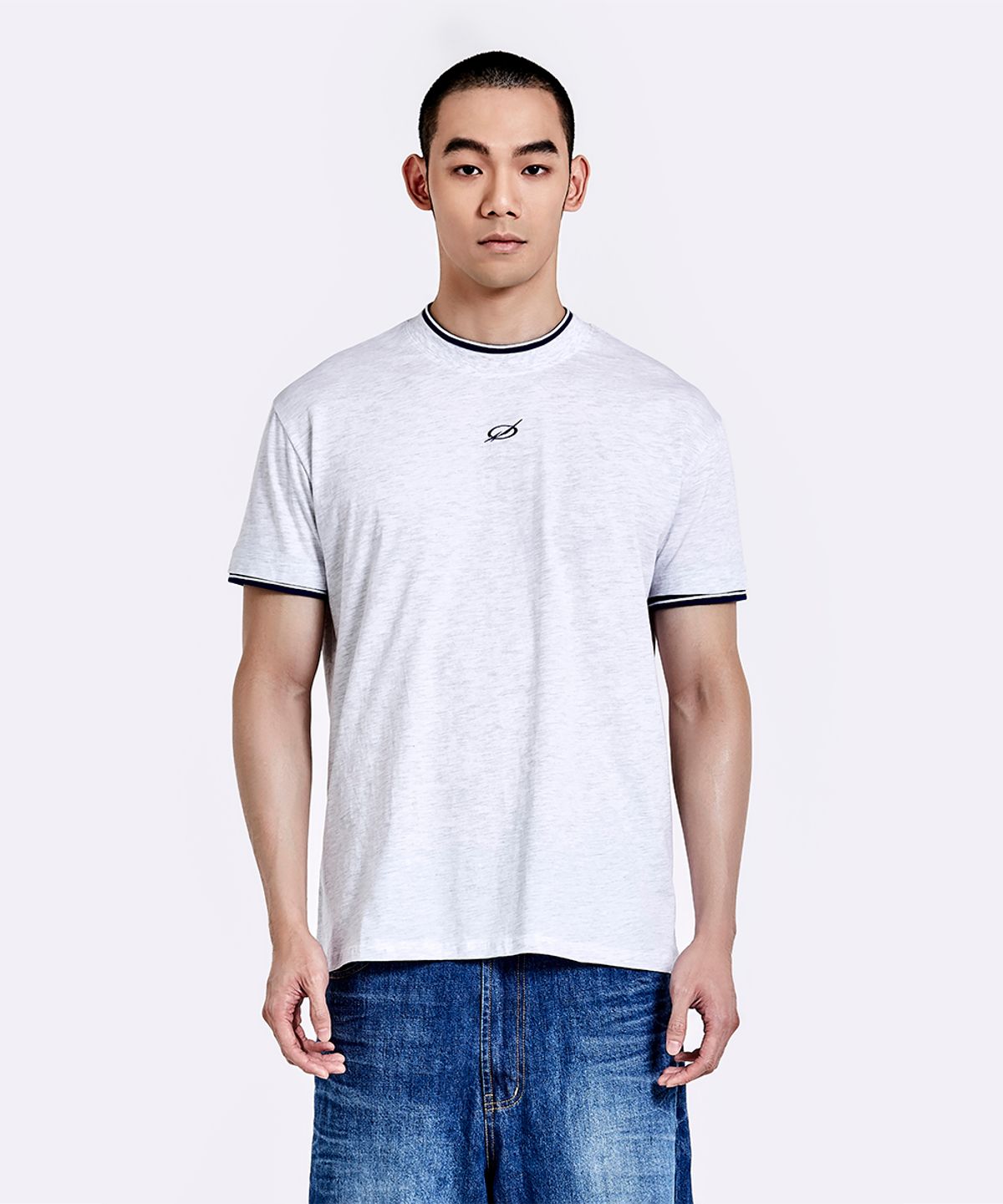 51퍼센트(51PERCENT) Ringer T-shirt - Grey