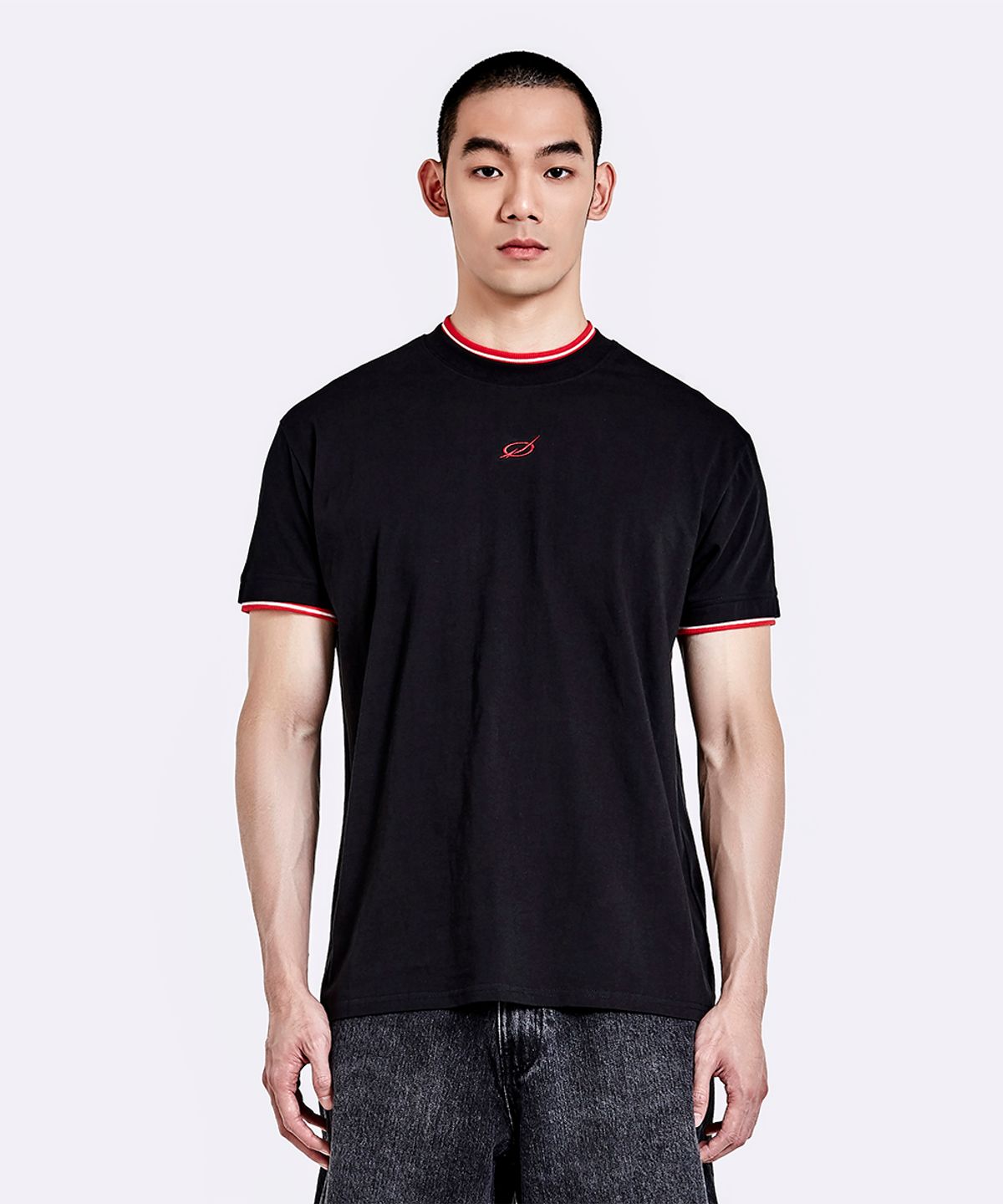 51퍼센트(51PERCENT) Ringer T-shirt - Black