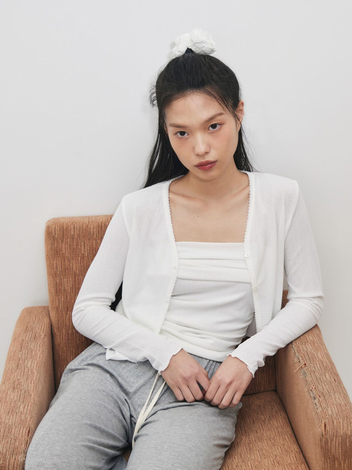 뽐므(POMME) 나스 가디건(화이트)