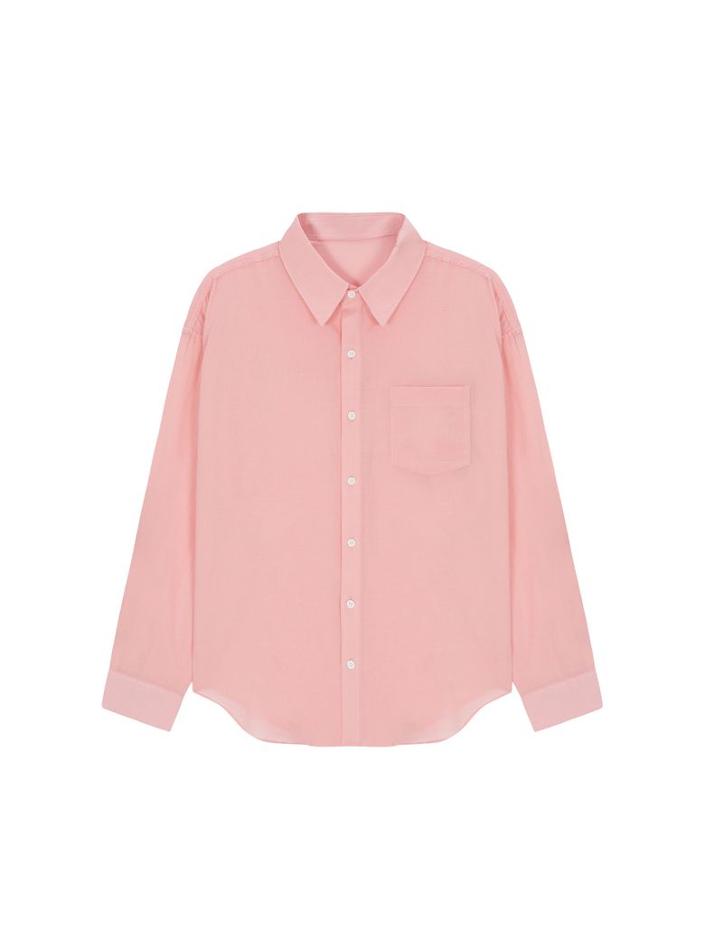 Sheer cotton shirt - pink