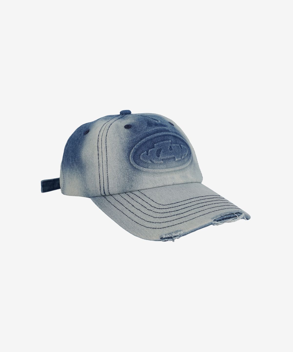 케이지엠(KZM) 엠보 로고 데님 볼캡 BLUE