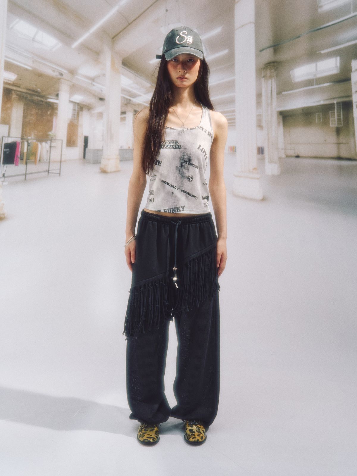 솜속(SOMSOC) PHAZE PRINGE PANTS_BLACK