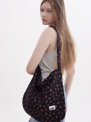 Burgundy Rose Easy Bag (Black)