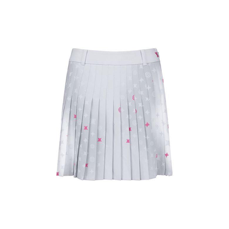 WOMEN SM GRADATION PATTERN PLEATED SKIRT_LG