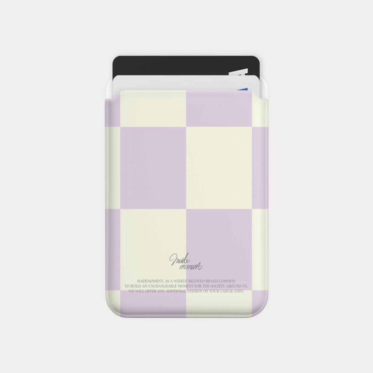 메이드모먼(MADEMOMENT) soft checkerboard 디자인 [맥세이프 카드슬롯]