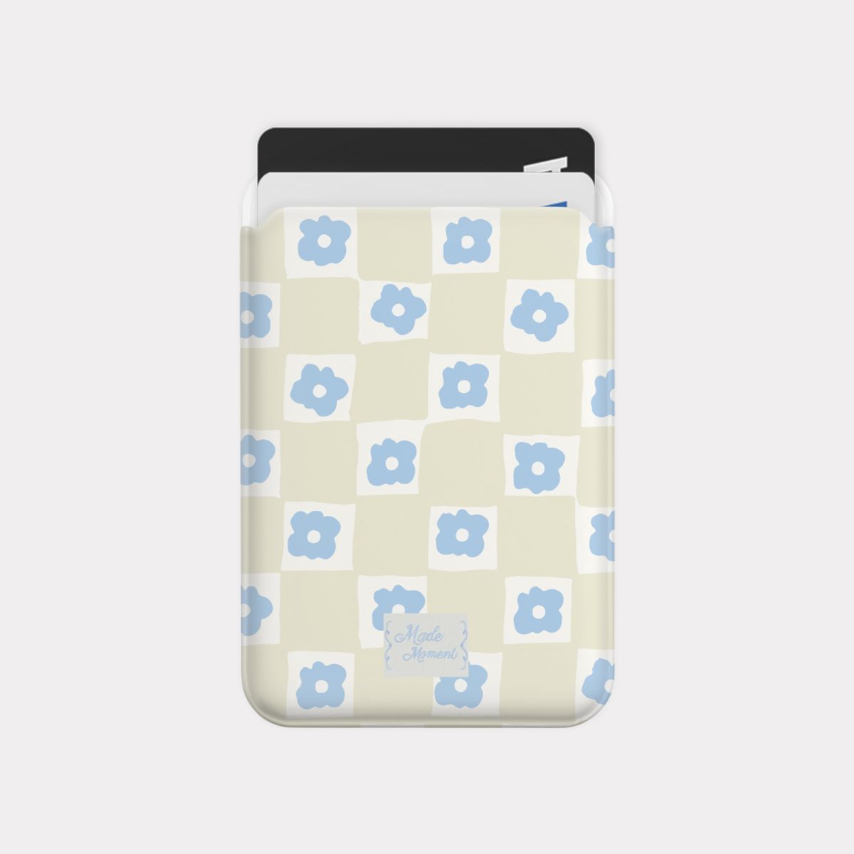 메이드모먼(MADEMOMENT) floral check 디자인 [맥세이프 카드슬롯]