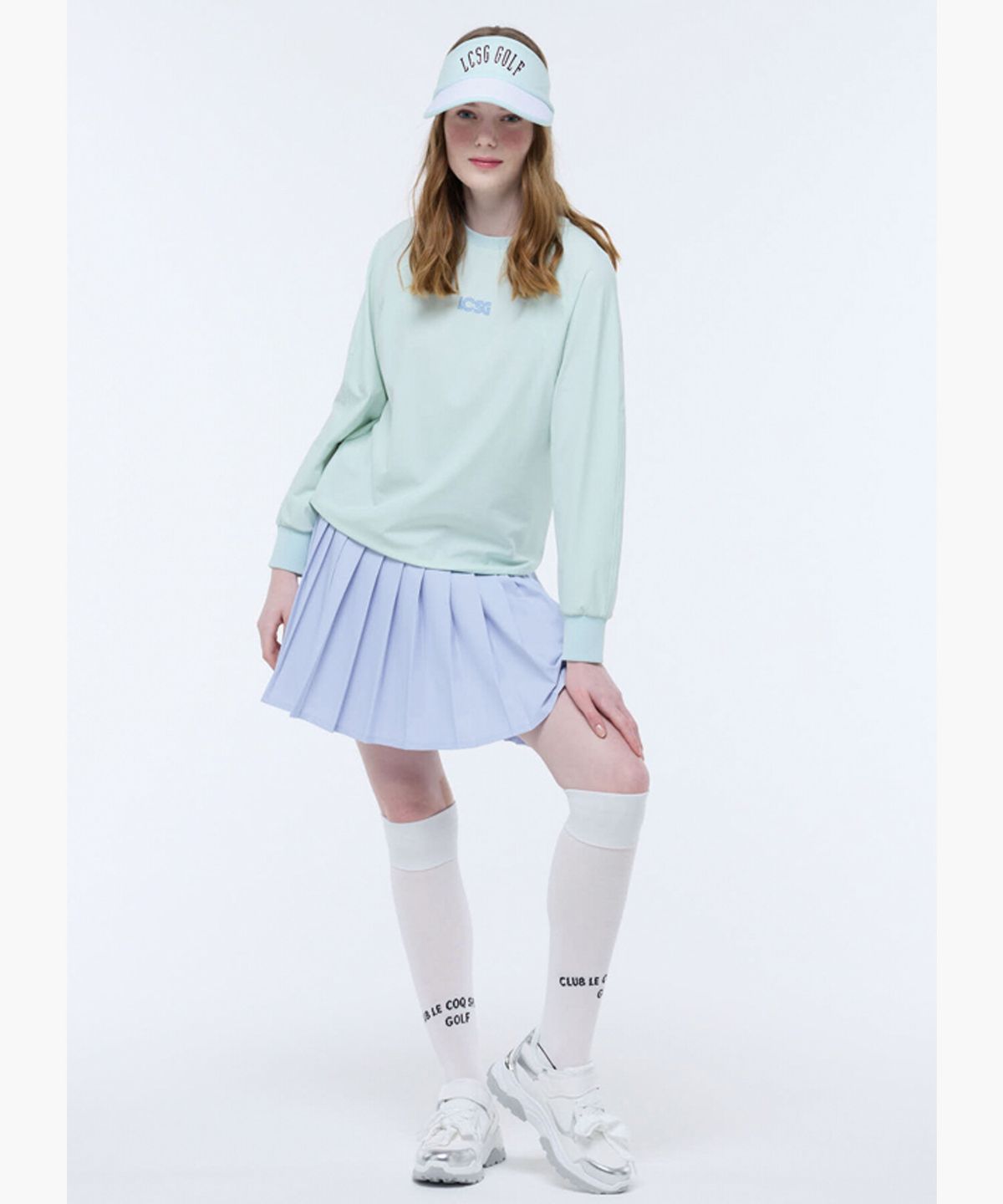 르꼬끄 골프(LECOQ GOLF) 여성 전체 플리츠 스커트 (GQ322LSK81)