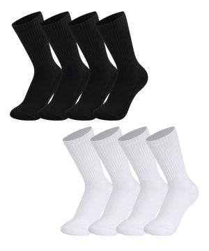 [4팩] 베이직 쿠셔닝 크루 삭스 [2COLOR]