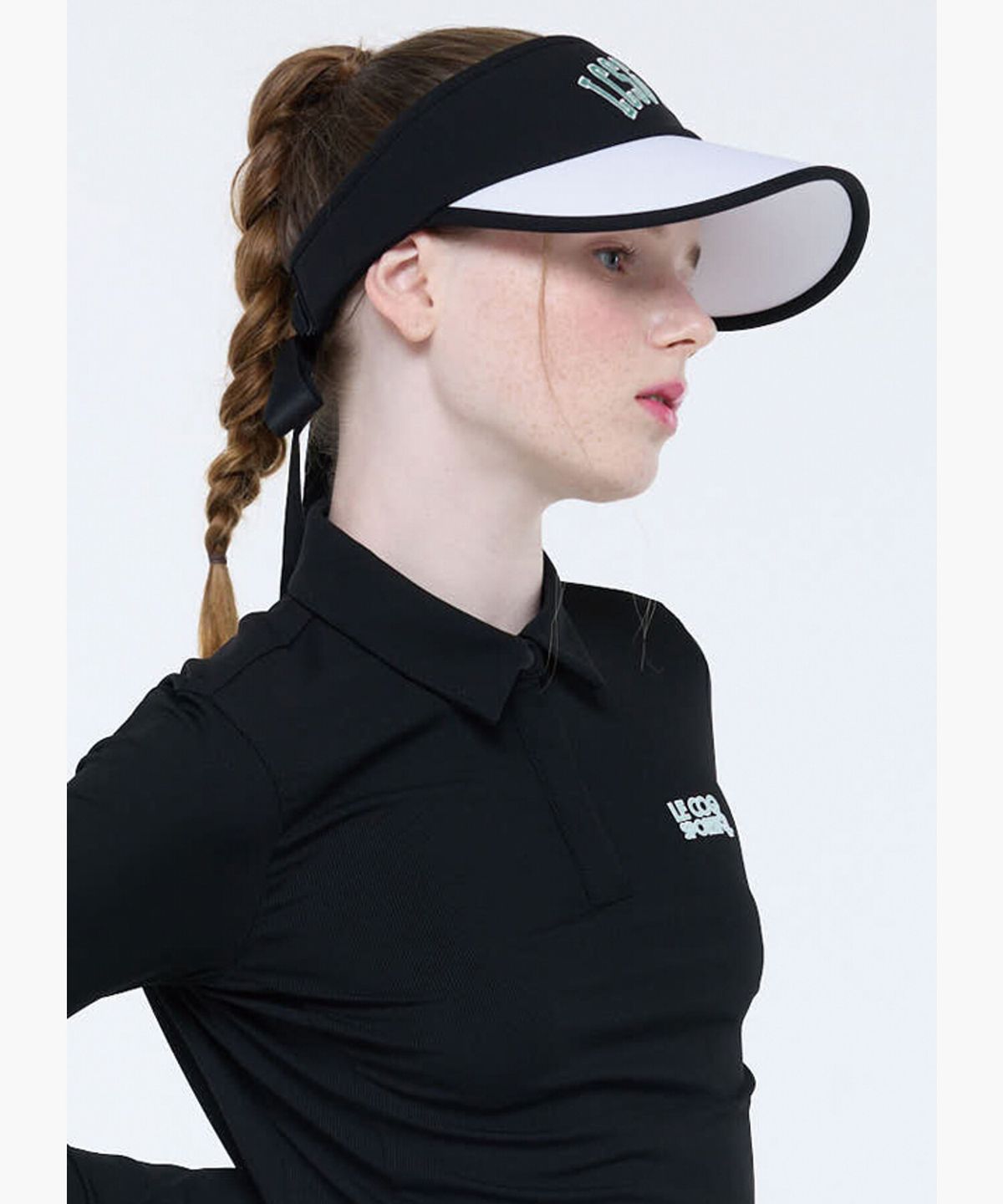 르꼬끄 골프(LECOQ GOLF) 여성 리본탈부착 투톤 선바이저 (GQ322LSV81)