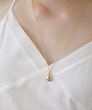 pebble pendant necklace (N041_gold)
