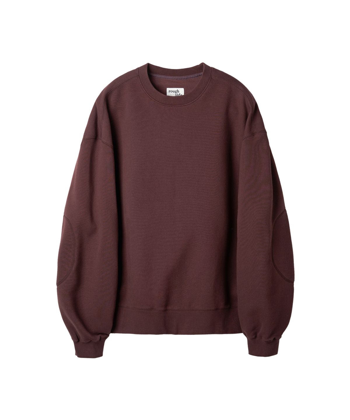 러프사이드(ROUGHSIDE) Oversized Sweat Shirt Burgundy