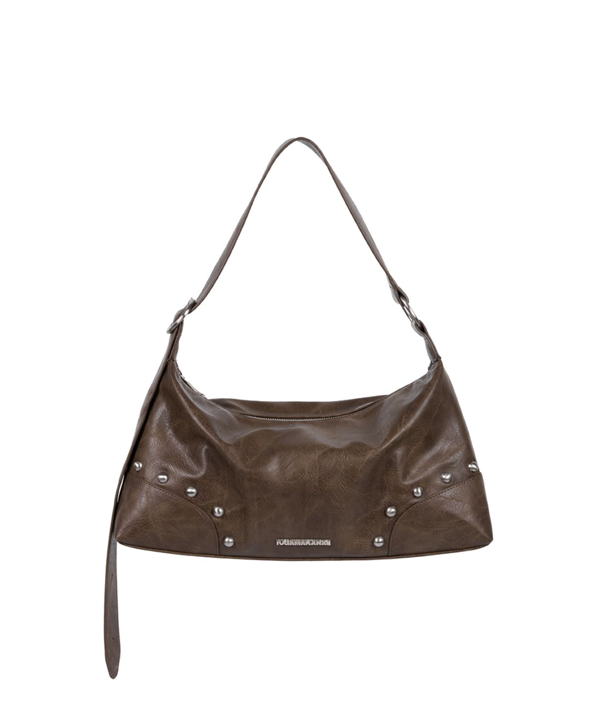이우가마카라스(IUGAMAKARAS) Studded Hobo Bag (Brown)