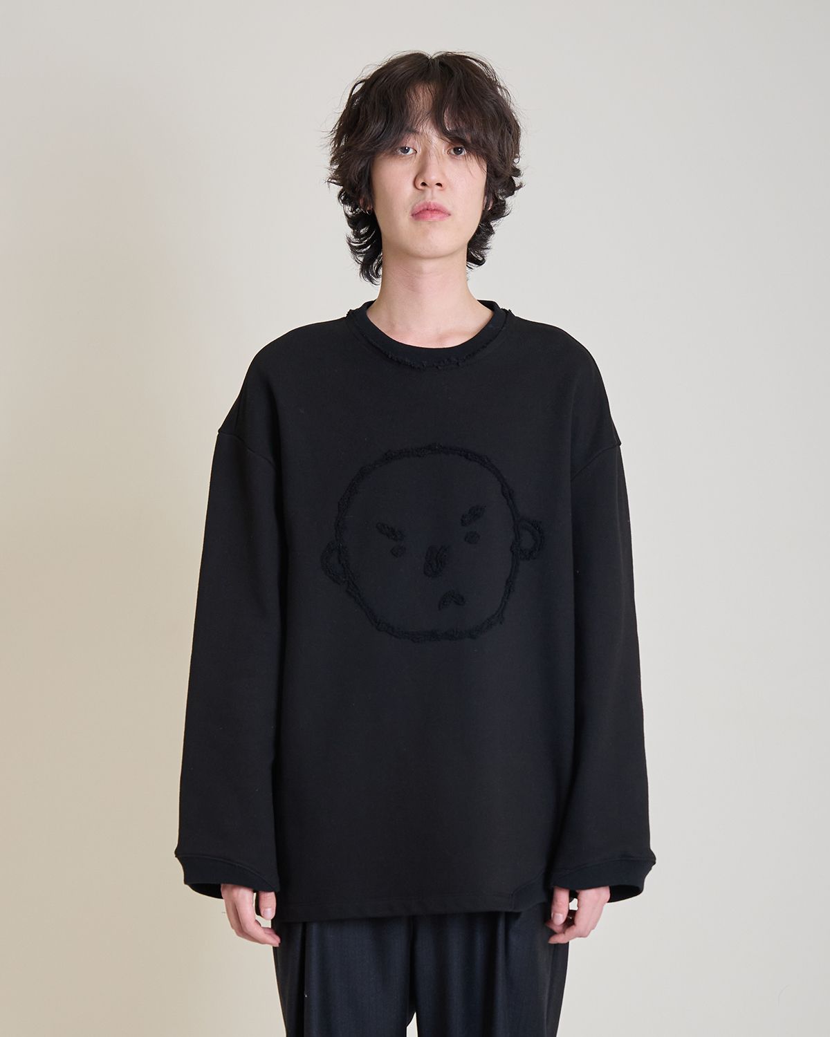 와이쏘씨리얼즈(WHYSOCEREALZ) 매우심각한 Sweat-Sleeve (black)