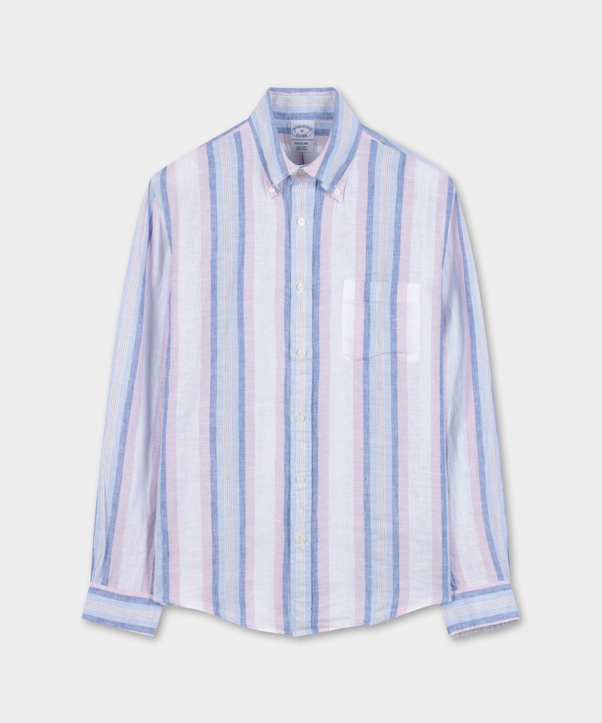 브룩스 브라더스(BROOKS BROTHERS) 베어드 맥넛 아이리쉬 린넨 스트라이프 셔츠 (멀티) (BBTHMM01337FM)