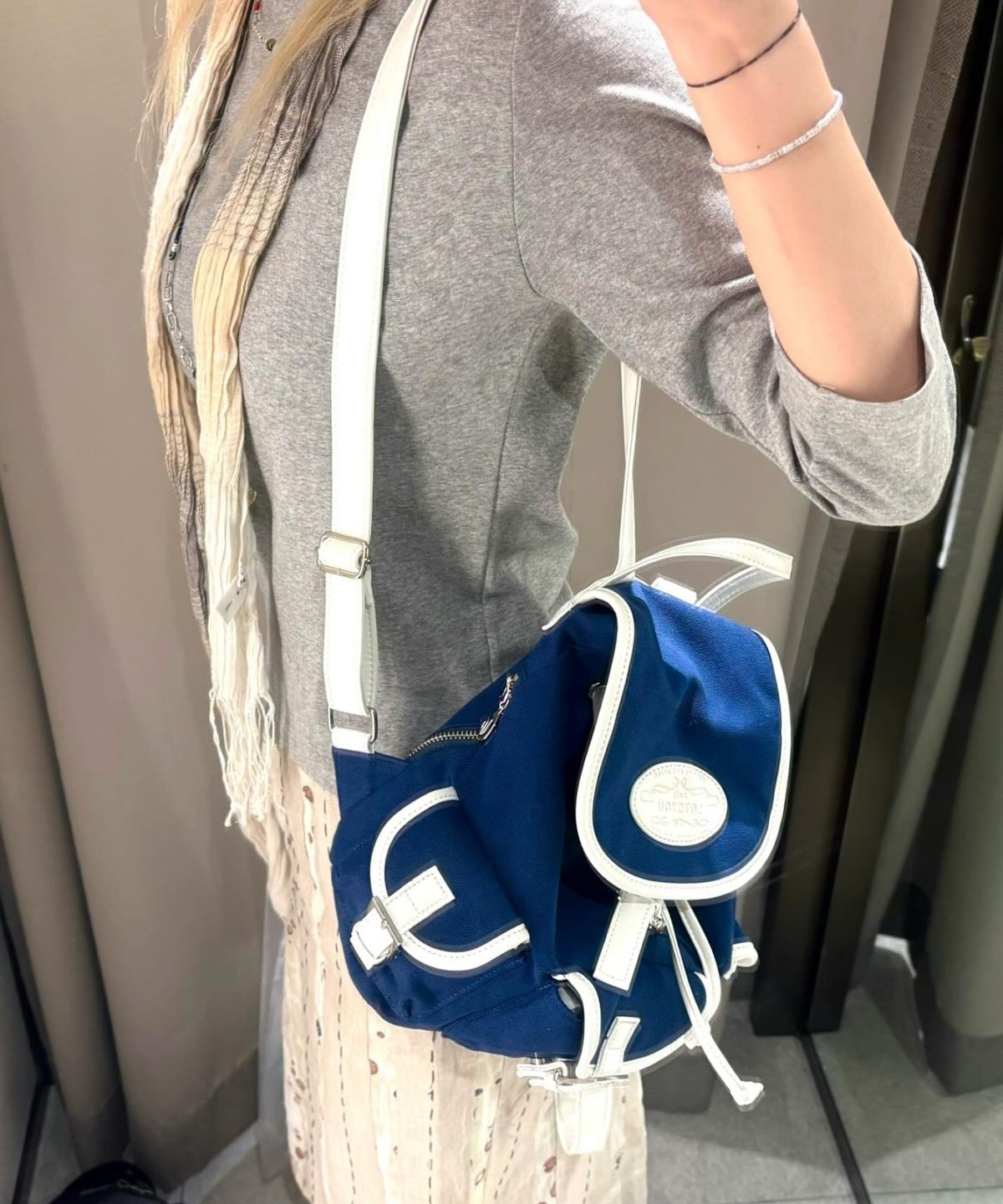 라츠유(LOTSYOU) Nostalgia Canvas Backpack Navy