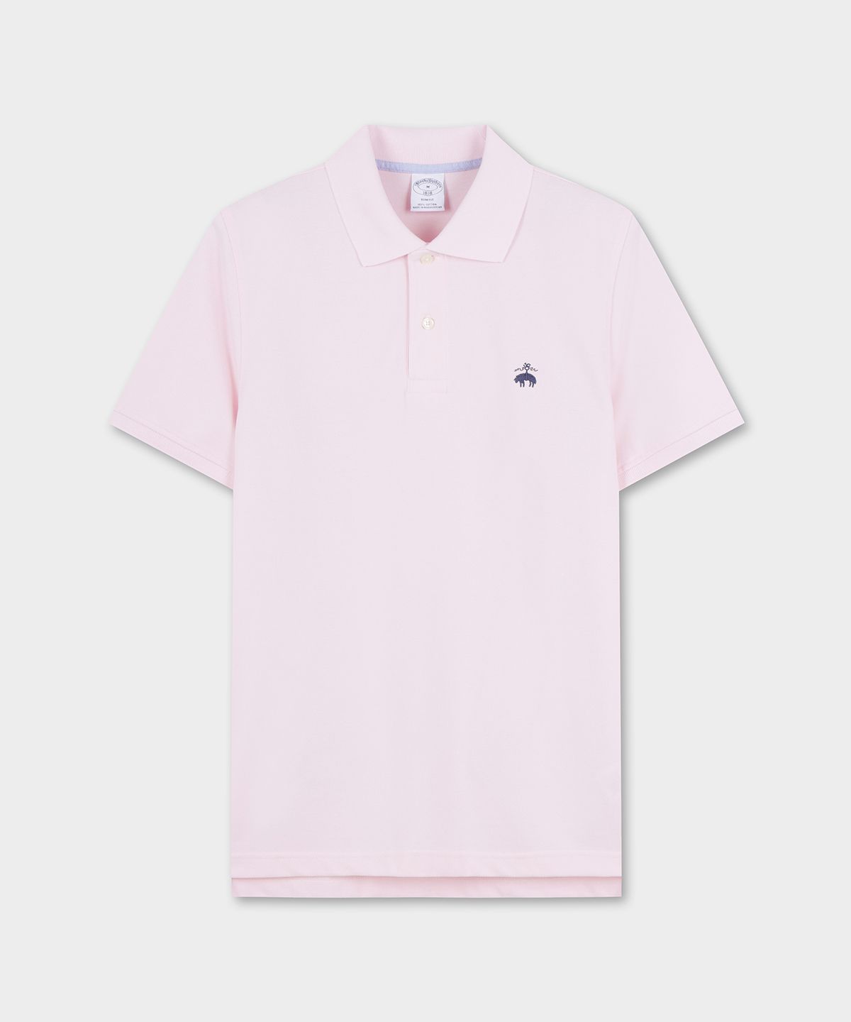 브룩스 브라더스(BROOKS BROTHERS) 코튼 피케 솔리드 숏슬리브 폴로  (핑크) (BBNTMF9583CFM)