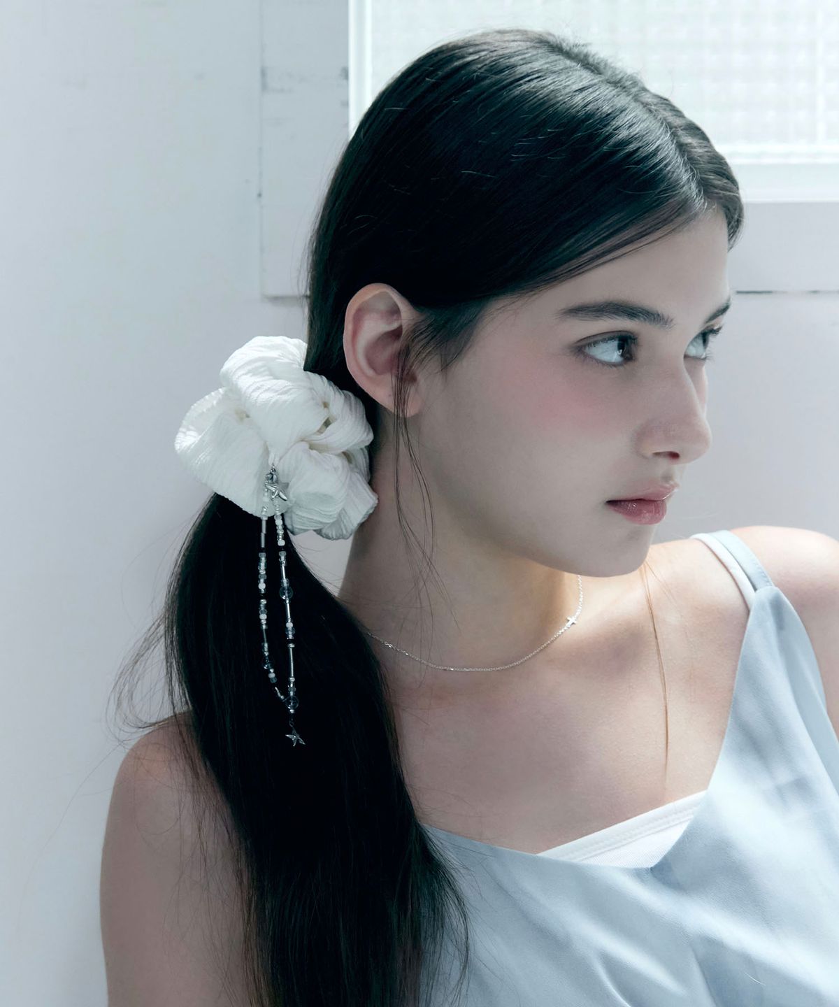 오아트(OART) Beads Scrunchie [WHITE]