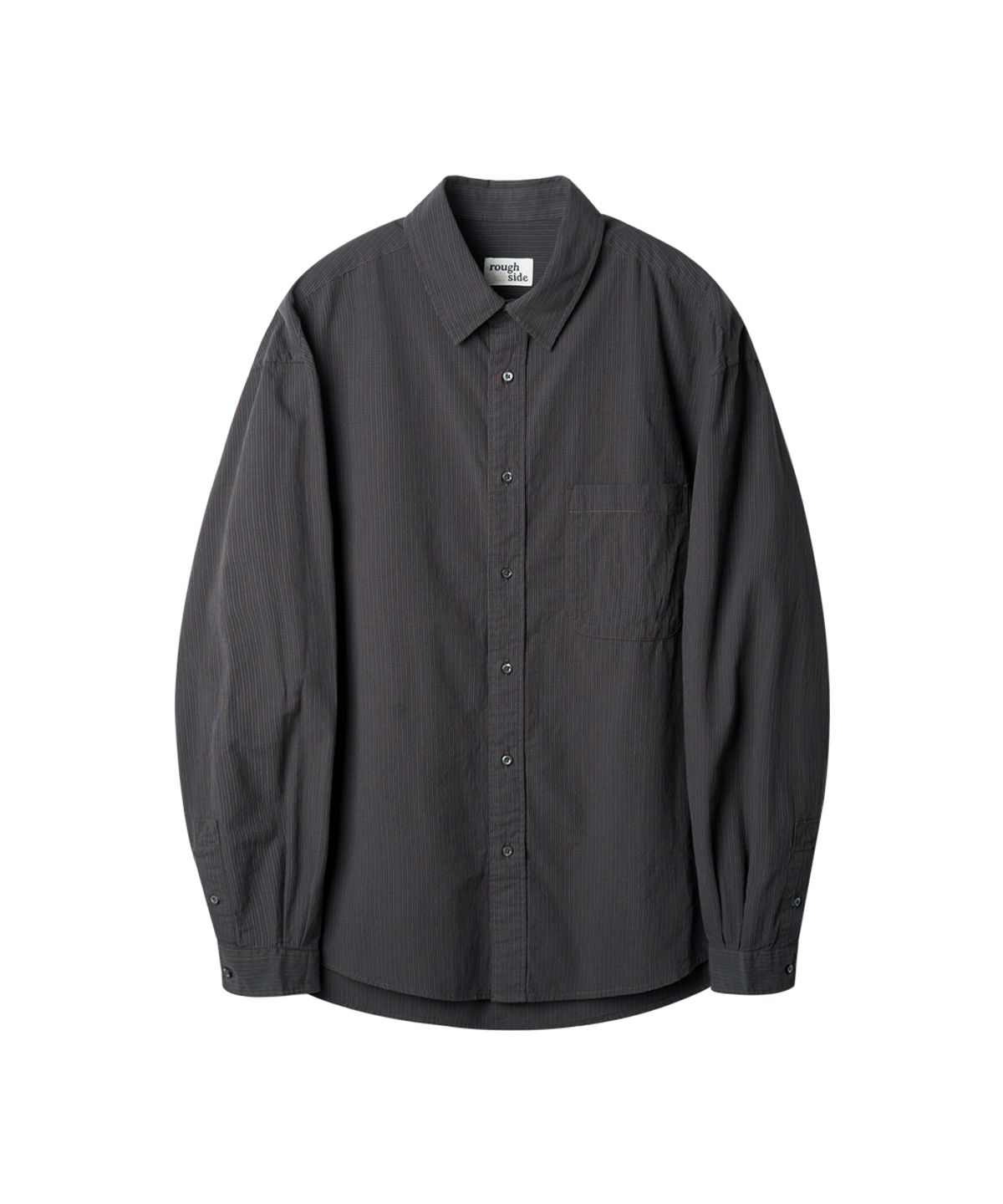 러프사이드(ROUGHSIDE) Primary Shirt Charcoal Pin Stripe