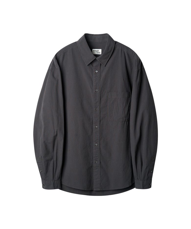 Primary Shirt Charcoal Pin Stripe